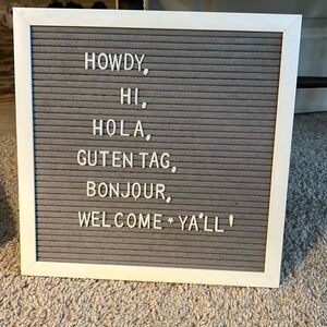 13.25 x 13.25 Felt Letter Board Marquee Sign